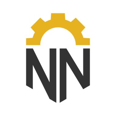 Hizmet Merkezi, Tamir, Fabrika, Endüstriyel, Dijital ve Mekanik İşler için NN Gear Logosu Tasarımı