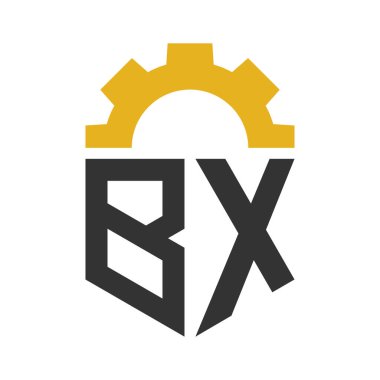 Hizmet Merkezi, Tamir, Fabrika, Endüstriyel, Dijital ve Mekanik İşler için BX Gear Logosu Tasarımı