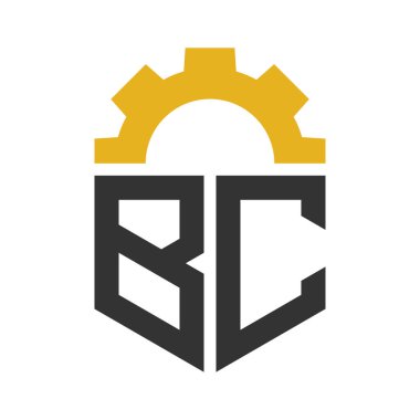 BC Harfi Hizmet Merkezi, Tamir, Fabrika, Endüstriyel, Dijital ve Mekanik İşler Logosu Tasarımı