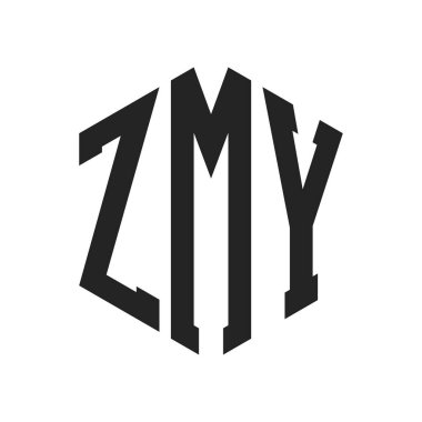 ZMY Logo Tasarımı. Altıgen şekilli ZMY Baş Harfi Monogram Logosu