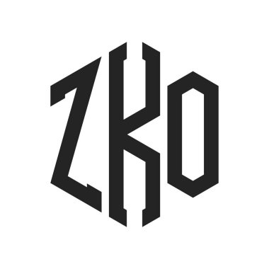 ZKO Logo Tasarımı. Altıgen şekilli ZKO Baş Harfi Monogram Logosu