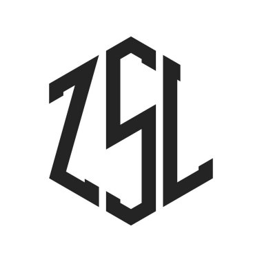 ZSL Logo Design. Initial Letter ZSL Monogram Logo using Hexagon shape clipart