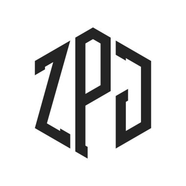 ZPJ Logo Tasarımı. Altıgen şekil kullanan ilk Harf ZPJ Monogram Logosu