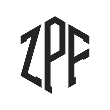ZPF Logo Tasarımı. İlk Harf ZPF Monogram Logosu Hexagon şekli ile