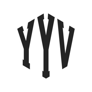YYV Logo Tasarımı. İlk Harf YYV Monogram Logosu Hexagon şekli ile
