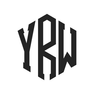 YRW Logo Design. Initial Letter YRW Monogram Logo using Hexagon shape clipart