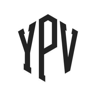 YPV Logo Tasarımı. İlk Harf YPV Monogram Logosu Hexagon şekli ile