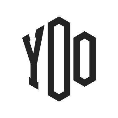 YOO Logo Tasarımı. İlk harf YOO Monogram Logosu Hexagon şekli ile