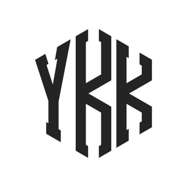 YKK Logo Design. Initial Letter YKK Monogram Logo using Hexagon shape clipart