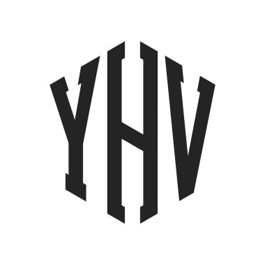 YHV Logo Tasarımı. İlk Harf YHV Monogram Logosu Hexagon şekli ile