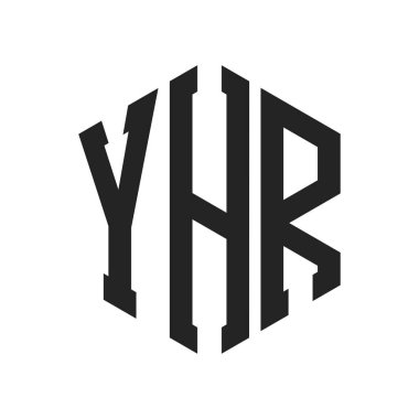 YHR Logo Design. Initial Letter YHR Monogram Logo using Hexagon shape clipart
