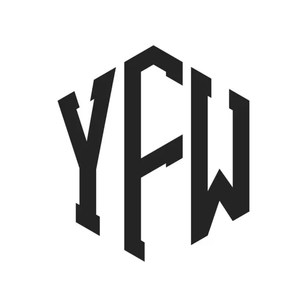 stock vector YFW Logo Design. Initial Letter YFW Monogram Logo using Hexagon shape
