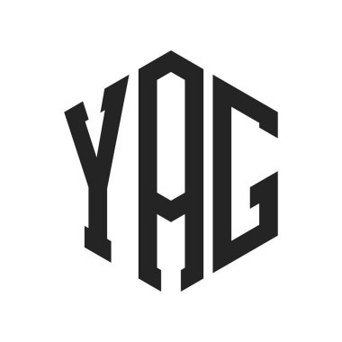 YAG Logo Design. Initial Letter YAG Monogram Logo using Hexagon shape clipart