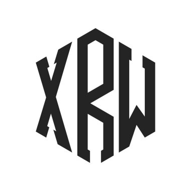 XRW Logo Tasarımı. Altıgen şekilli XRW İlk Harf Monogram Logosu