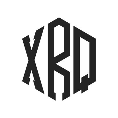 XRQ Logo Tasarımı. İlk Harf XRQ Monogram Logosu Hexagon şekli ile