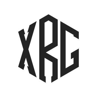 XRG Logo Tasarımı. İlk Harf XRG Monogram Logosu Hexagon şekli ile