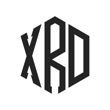 XRD Logo Tasarımı. İlk Harf XRD Monogram Logosu Hexagon şekli ile