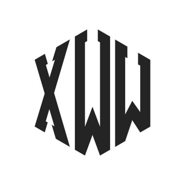 XWW Logo Tasarımı. Altıgen şekilli XWW İlk Harf Monogram Logosu