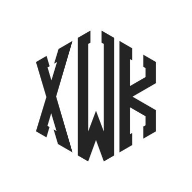 XWK Logo Tasarımı. İlk Harf XWK Monogram Logosu Hexagon şekli ile