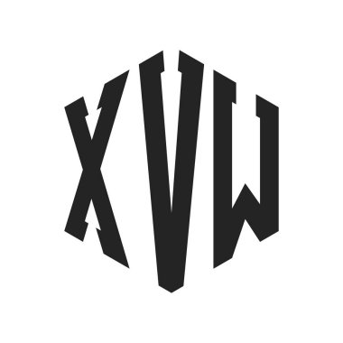 XVW Logo Tasarımı. Altıgen şekilli XVW İlk Harf Monogram Logosu