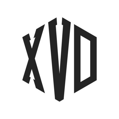 XVD Logo Tasarımı. Altıgen şekilli XVD İlk Harf Monogram Logosu