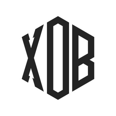 XOB Logo Tasarımı. Altıgen şekilli ilk Harf XOB Monogram Logosu