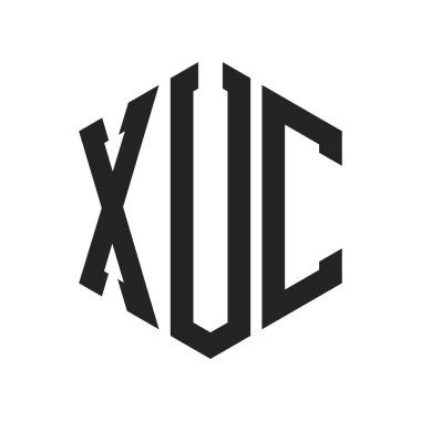 XUC Logo Tasarımı. İlk Harf XUC Monogram Logosu Hexagon şekli ile