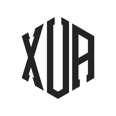 XUA Logo Tasarımı. Altıgen şekilli XUA Baş Harfi Monogram Logosu