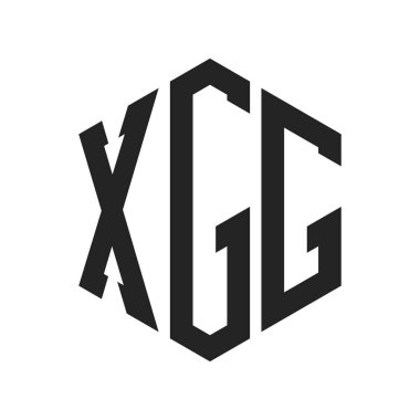 XGG Logo Tasarımı. İlk Harf XGG Monogram Logosu Hexagon şekli ile