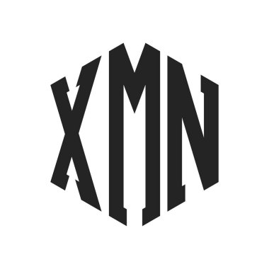 XMN Logo Tasarımı. İlk Harf XMN Monogram Logosu Hexagon şekli ile