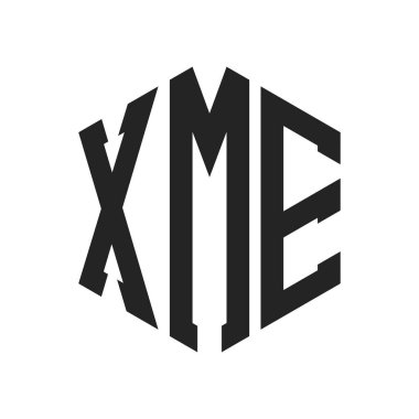 XME Logo Tasarımı. Altıgen şekil kullanan ilk Harf XME Monogram Logosu