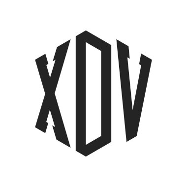 XDV Logo Tasarımı. İlk Harf XDV Monogram Logosu Hexagon şekli ile