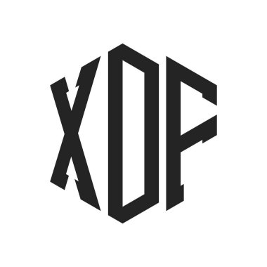 XDF Logo Tasarımı. İlk Harf XDF Monogram Logosu Hexagon şekli ile