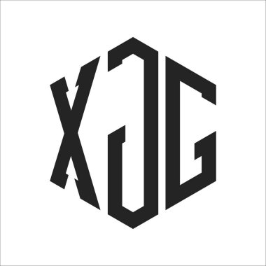 XJG Logo Tasarımı. İlk Harf XJG Monogram Logosu Hexagon şekli ile