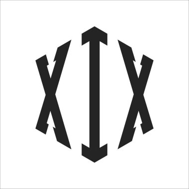 XIX Logo Tasarımı. Altıgen şekil kullanan ilk Harf XIX Monogram Logosu