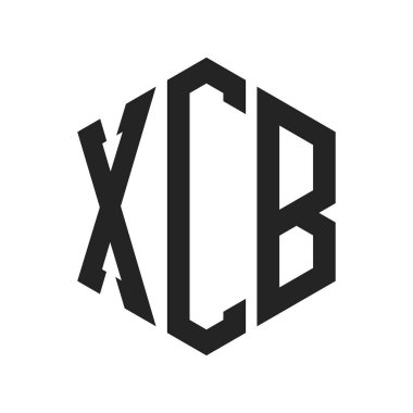 XCB Logo Tasarımı. Altıgen şekilli XCB İlk Harf Monogram Logosu