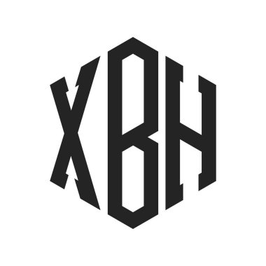 XBH Logo Tasarımı. Altıgen şekilli XBH Baş Harfi Monogram Logosu