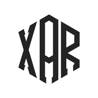 XAR Logo Tasarımı. İlk Harf XAR Monogram Logosu Hexagon şekli ile