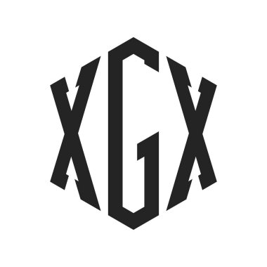 XGX Logo Tasarımı. İlk Harf XGX Monogram Logosu Hexagon şekli ile