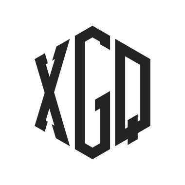 XGQ Logo Tasarımı. İlk Harf XGQ Monogram Logosu Hexagon şekli ile