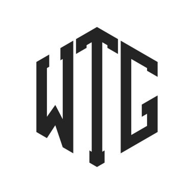 WTG Logo Design. Initial Letter WTG Monogram Logo using Hexagon shape clipart
