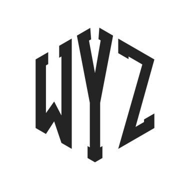 WYZ Logo Tasarımı. Altıgen şekilli ilk Harf WYZ Monogram Logosu