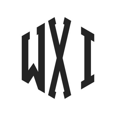 WXI Logo Tasarımı. Altıgen şekilli ilk Harf WXI Monogram Logosu