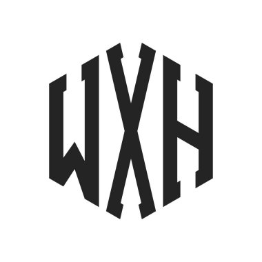 WXH Logo Tasarımı. Altıgen şekil kullanan ilk Harf WXH Monogram Logosu