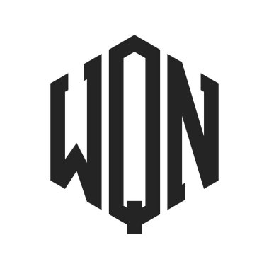 WQN Logo Tasarımı. Altıgen şekil kullanan ilk Harf WQN Monogram Logosu