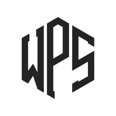 WPS Logo Design. Initial Letter WPS Monogram Logo using Hexagon shape clipart