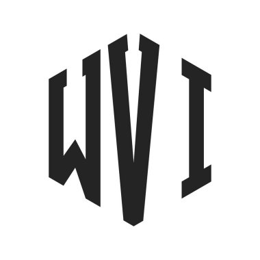WVI Logo Tasarımı. Altıgen şekilli İlk Harf WVI Monogram Logosu