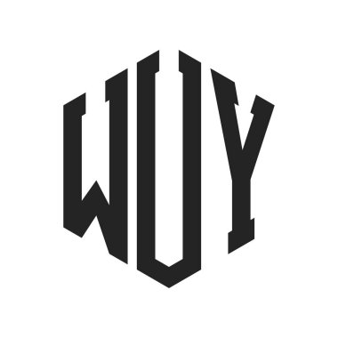 WUY Logo Tasarımı. Altıgen şekilli ilk Harf WUY Monogram Logosu