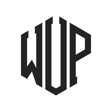 WUP Logo Tasarımı. Altıgen şekil kullanan ilk Harf WUP Monogram Logosu