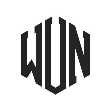 WUN Logo Tasarımı. Altıgen şekilli ilk Harf WUN Monogram Logosu